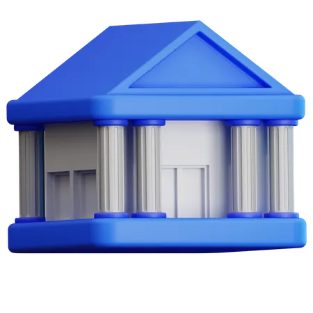 Edificio del banco  3D Icon