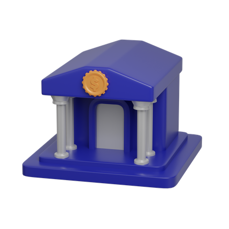 Edificio del banco  3D Icon