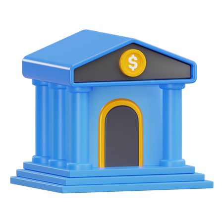 Edificio del banco  3D Icon