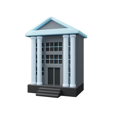 Edificio del banco  3D Icon