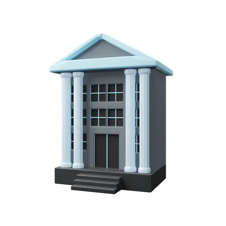 Edificio del banco  3D Icon