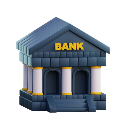 Edificio del banco  3D Icon