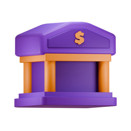 Prédio do banco  3D Icon