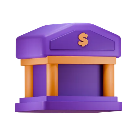 Prédio do banco  3D Icon