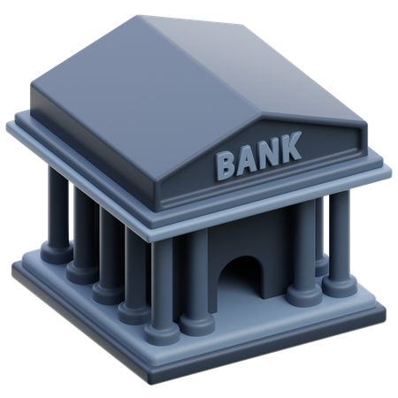 Prédio do banco  3D Icon