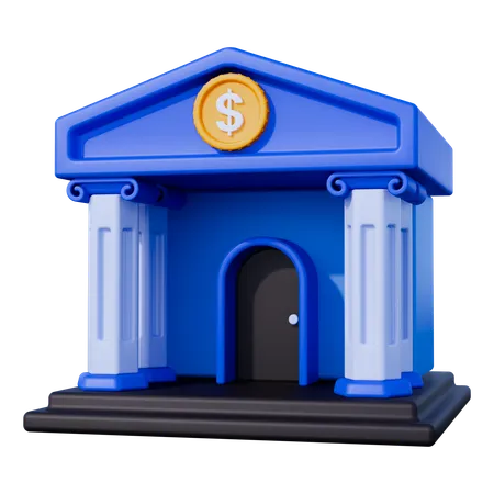 Prédio do banco  3D Icon