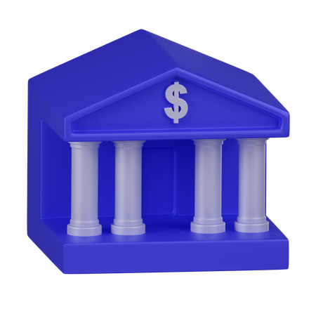 Prédio do banco  3D Icon