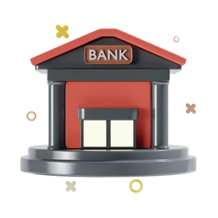 Prédio do banco  3D Icon