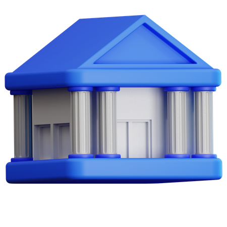 Prédio do banco  3D Icon