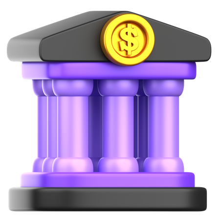 Prédio do banco  3D Icon