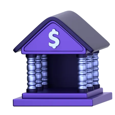 Prédio do banco  3D Icon