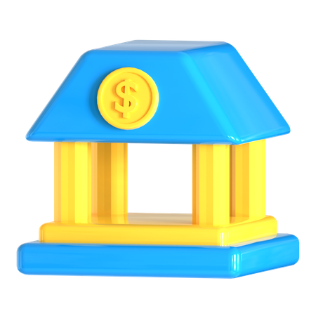Prédio do banco  3D Icon