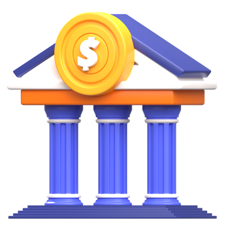 Prédio do banco  3D Icon