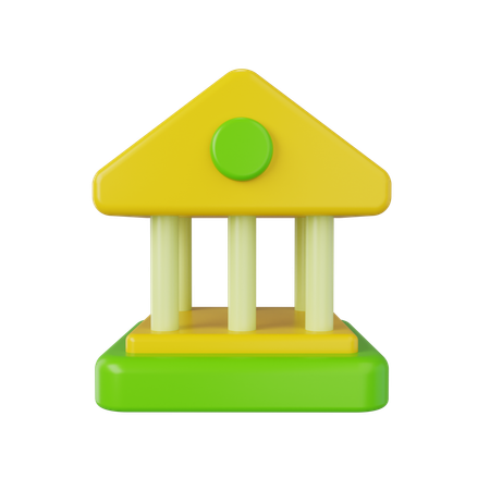 Prédio do banco  3D Icon