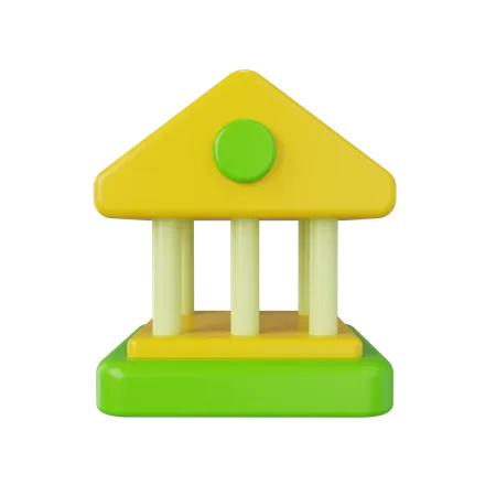 Prédio do banco  3D Icon