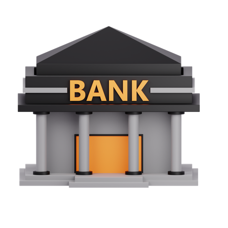 Prédio do banco  3D Icon