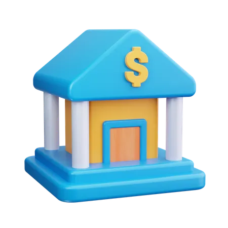 Prédio do banco  3D Icon