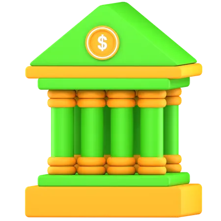 Prédio do banco  3D Icon