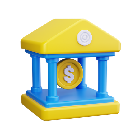 Prédio do banco  3D Icon