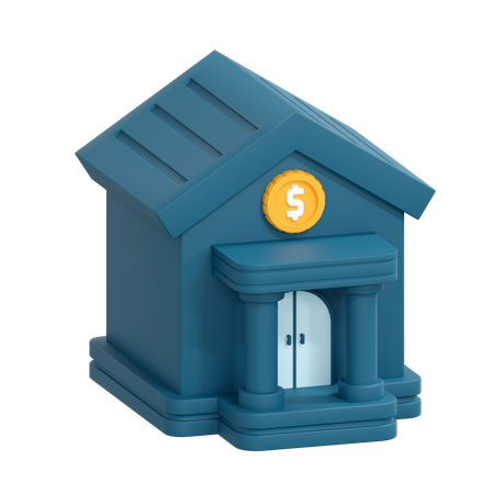 Prédio do banco  3D Icon