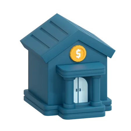 Prédio do banco  3D Icon