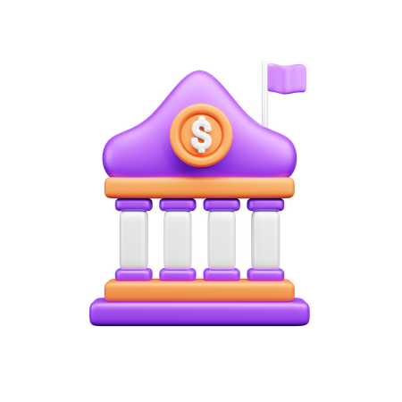 Prédio do banco  3D Icon