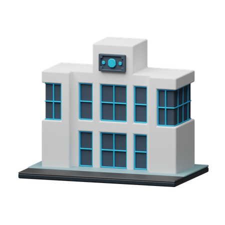 Edificio del banco  3D Icon