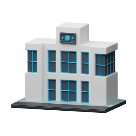 Edificio del banco  3D Icon