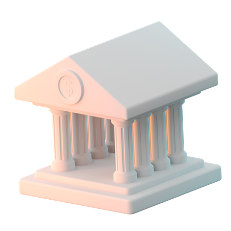 Edificio del banco  3D Icon