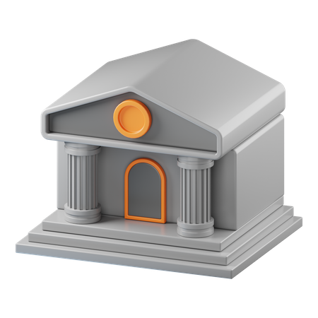 Edificio del banco  3D Icon