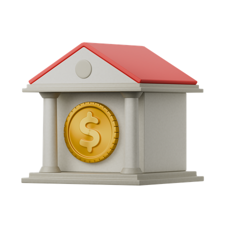 Prédio do banco  3D Icon