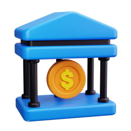 Prédio do banco  3D Icon