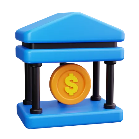 Prédio do banco  3D Icon