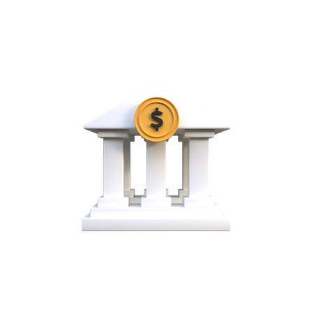 Prédio do banco  3D Icon