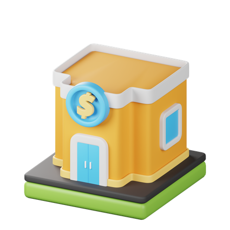 Prédio do banco  3D Icon