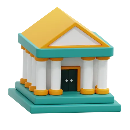 Prédio do banco  3D Icon