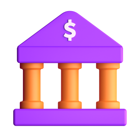 Prédio do banco  3D Icon