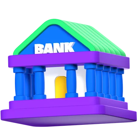Prédio do banco  3D Icon