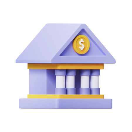 Prédio do banco  3D Icon