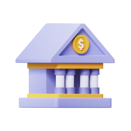 Prédio do banco  3D Icon