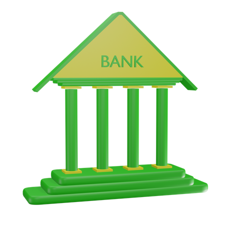 Prédio do banco  3D Icon