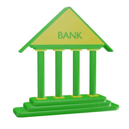 Prédio do banco  3D Icon