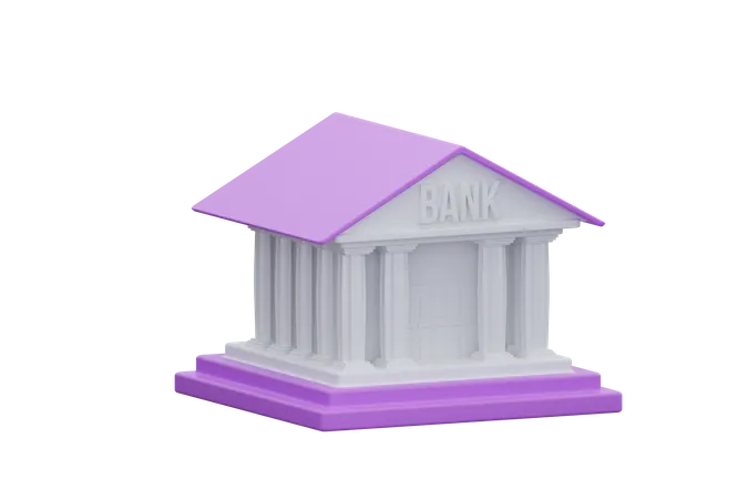 Edificio del banco  3D Icon