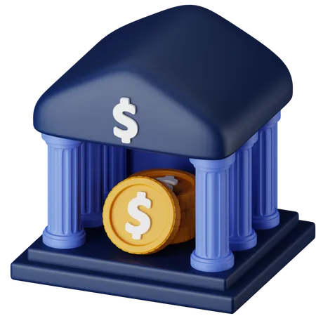 Prédio do banco  3D Icon