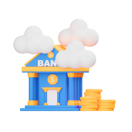 Prédio do banco  3D Icon