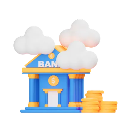 Prédio do banco  3D Icon