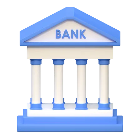 Simbolo Del Edificio Del Banco Icono De Finanzas Ilustracion 3 D 3D Icon