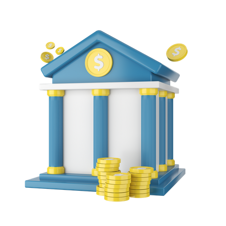 Prédio do banco  3D Icon