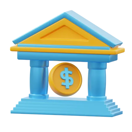 Prédio do banco  3D Icon