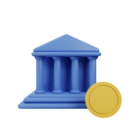 Prédio do banco  3D Icon